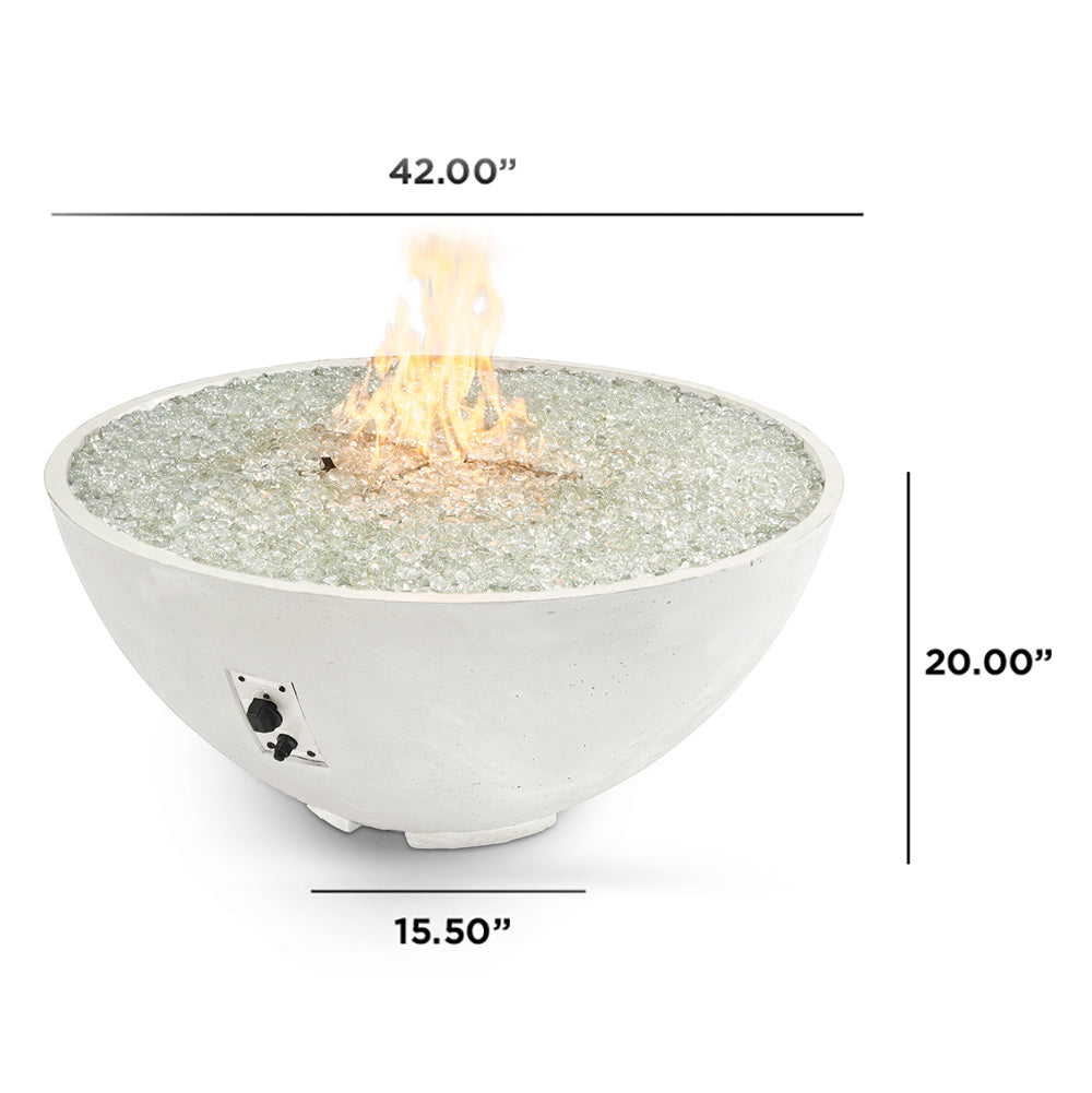 The Outdoor GreatRoom Company CV-30E Cove Edge Round Gas Fire Pit, 42-Inch