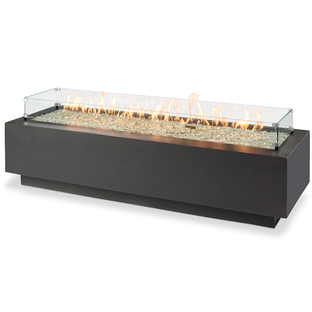 The Outdoor GreatRoom Company CV-72 Cove Linear Gas Fire Pit Table, 72-Inch