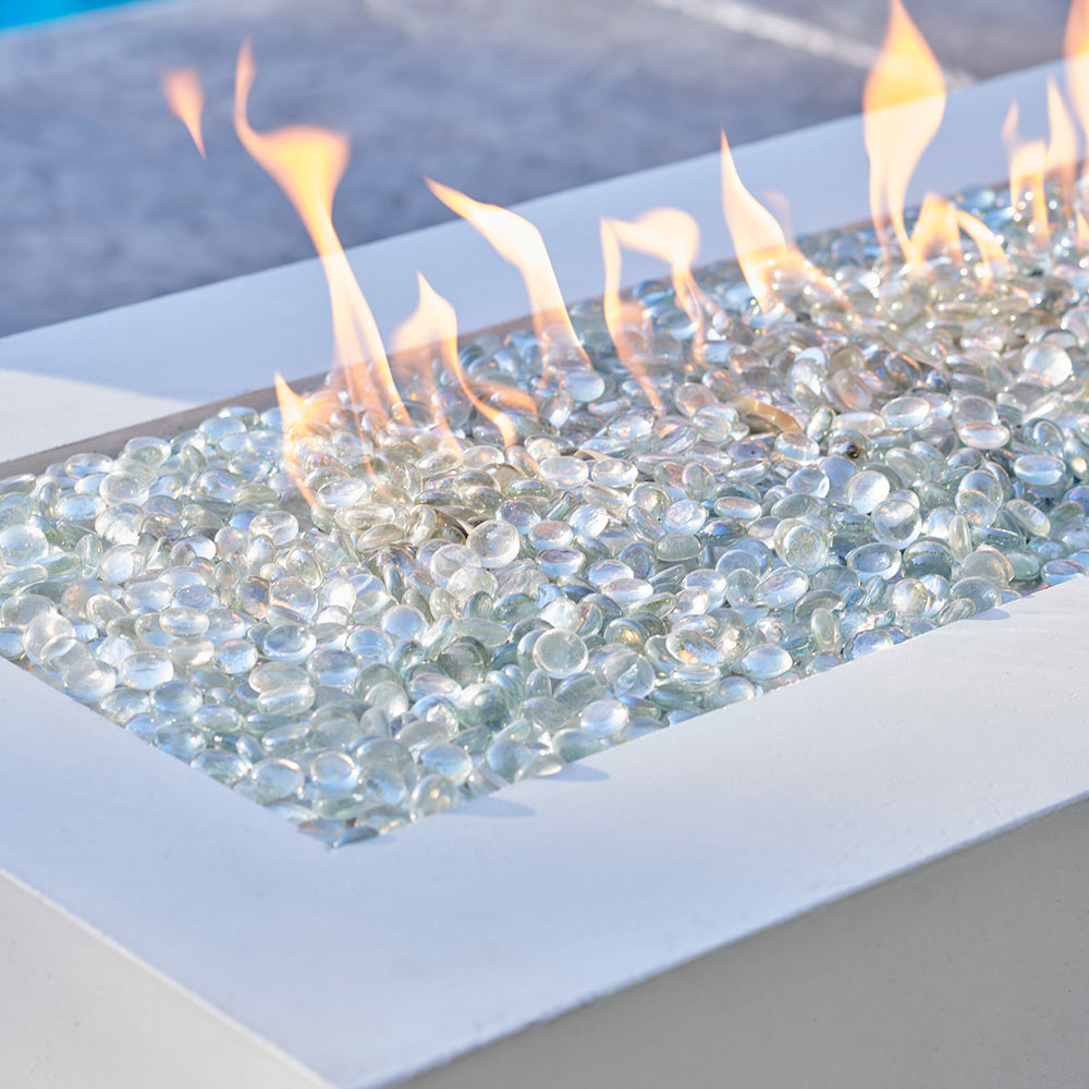 The Outdoor GreatRoom Company CV-72 Cove Linear Gas Fire Pit Table, 72-Inch