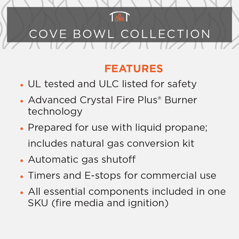 The Outdoor GreatRoom Company Cove 60-Inch Bowl Gas Fire Pit