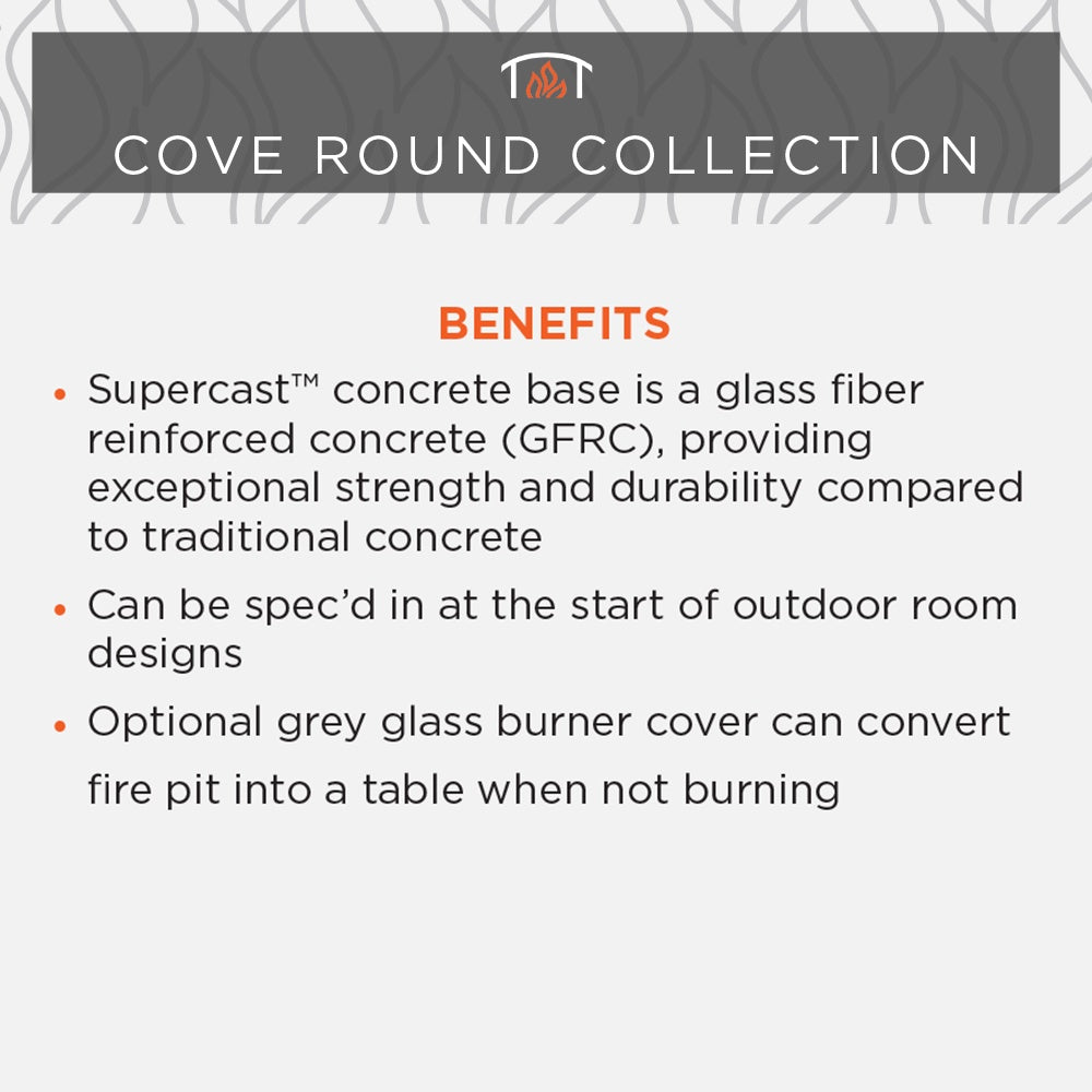 The Outdoor GreatRoom Company Cove 72-Inch Round Gas Fire Pit Table