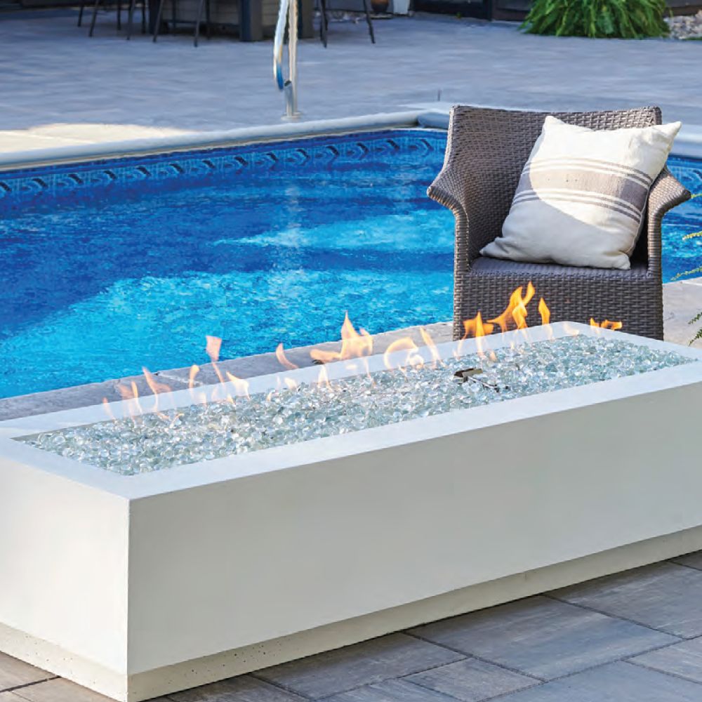 The Outdoor GreatRoom Company Cove 48-Inch Linear Gas Fire Pit Table