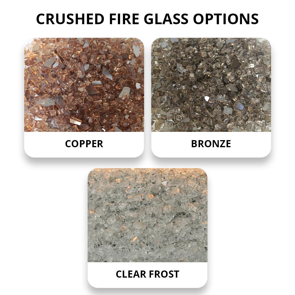 Carol Rose by Empire OLL48FP12 Ventless 48-Inch Outdoor Linear Gas Fireplace, Battery-Powered Spark Ignition, Multicolor LED Lighting