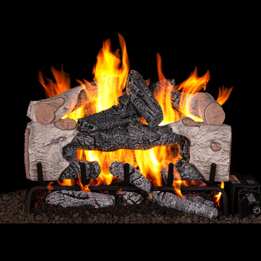 Real Fyre Charred Cinder Birch Vented Gas Logs Only