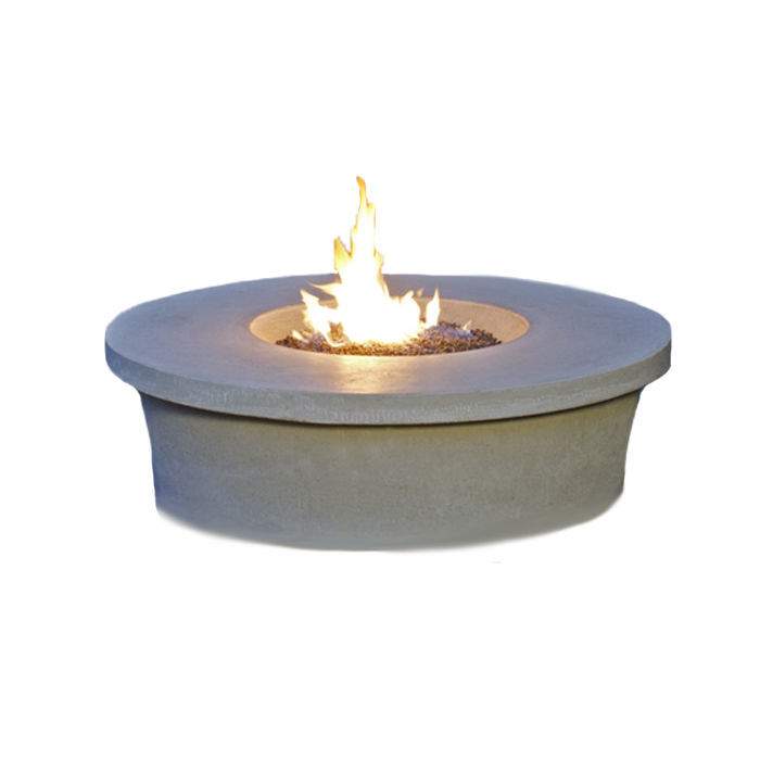 American Fyre Designs Contempo 47-Inch Round GFRC Chat Height Fire Table
