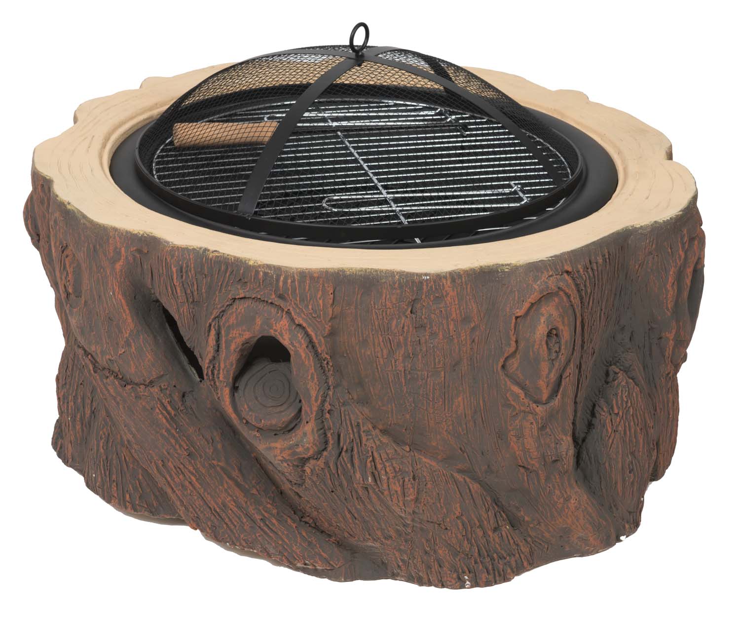 Dagan Stump Design Wood Burning Fire Pit