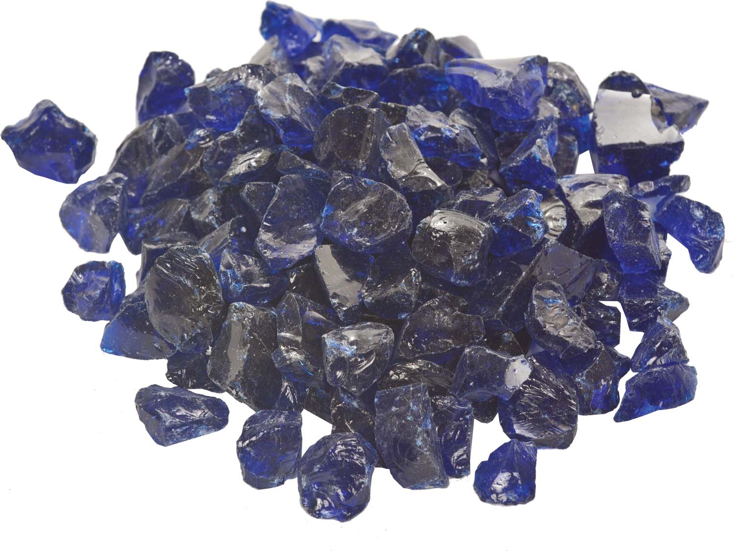 Dagan 1/2 - 3/4-Inch Fire Glass, 10, Dark Blue