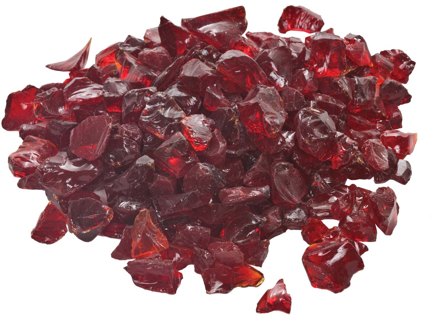Dagan 1/2 - 3/4-Inch Fire Glass, 10, Red