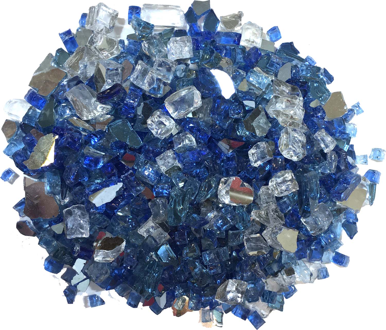 Dagan 1/4-Inch Reflective Fire Glass, 10, Multicolor