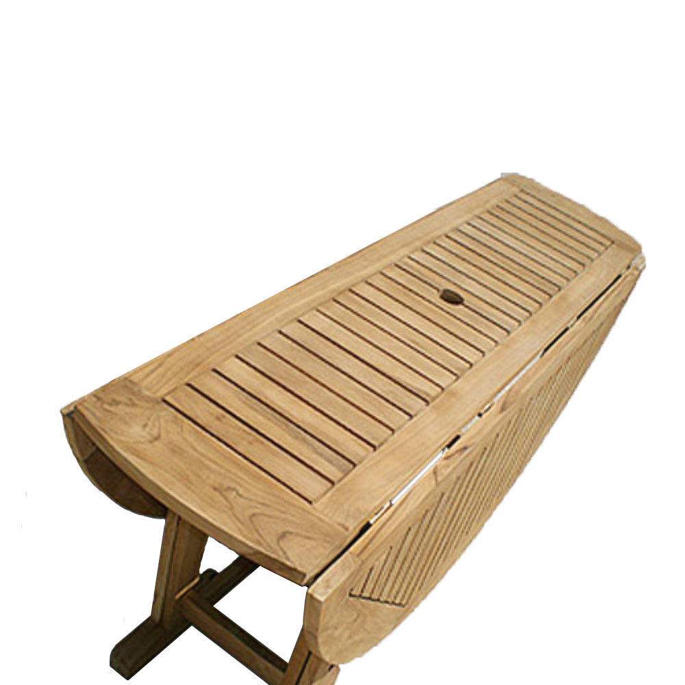 Royal Teak Collection DLT Round Drop Leaf Teak Table