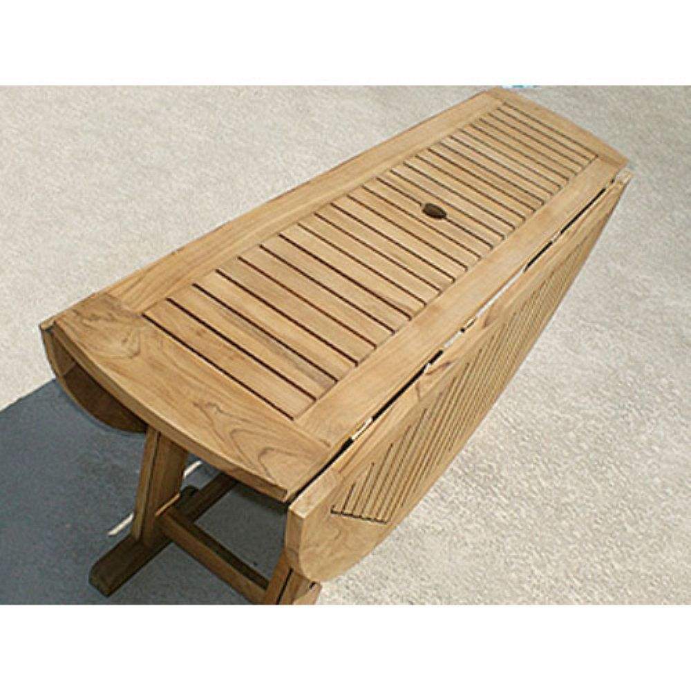 Royal Teak Collection DLT Round Drop Leaf Teak Table
