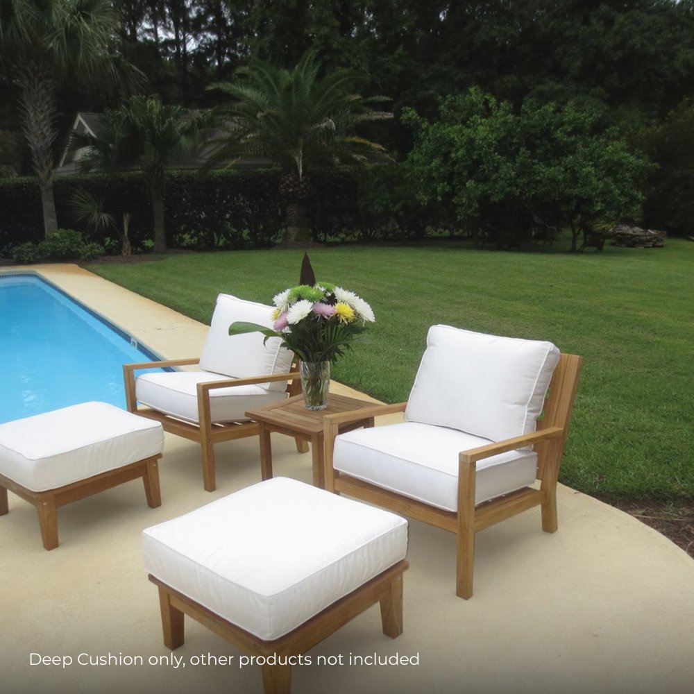 Royal Teak Collection 24x24-Inch Sunbrella Deep Seating Cushions