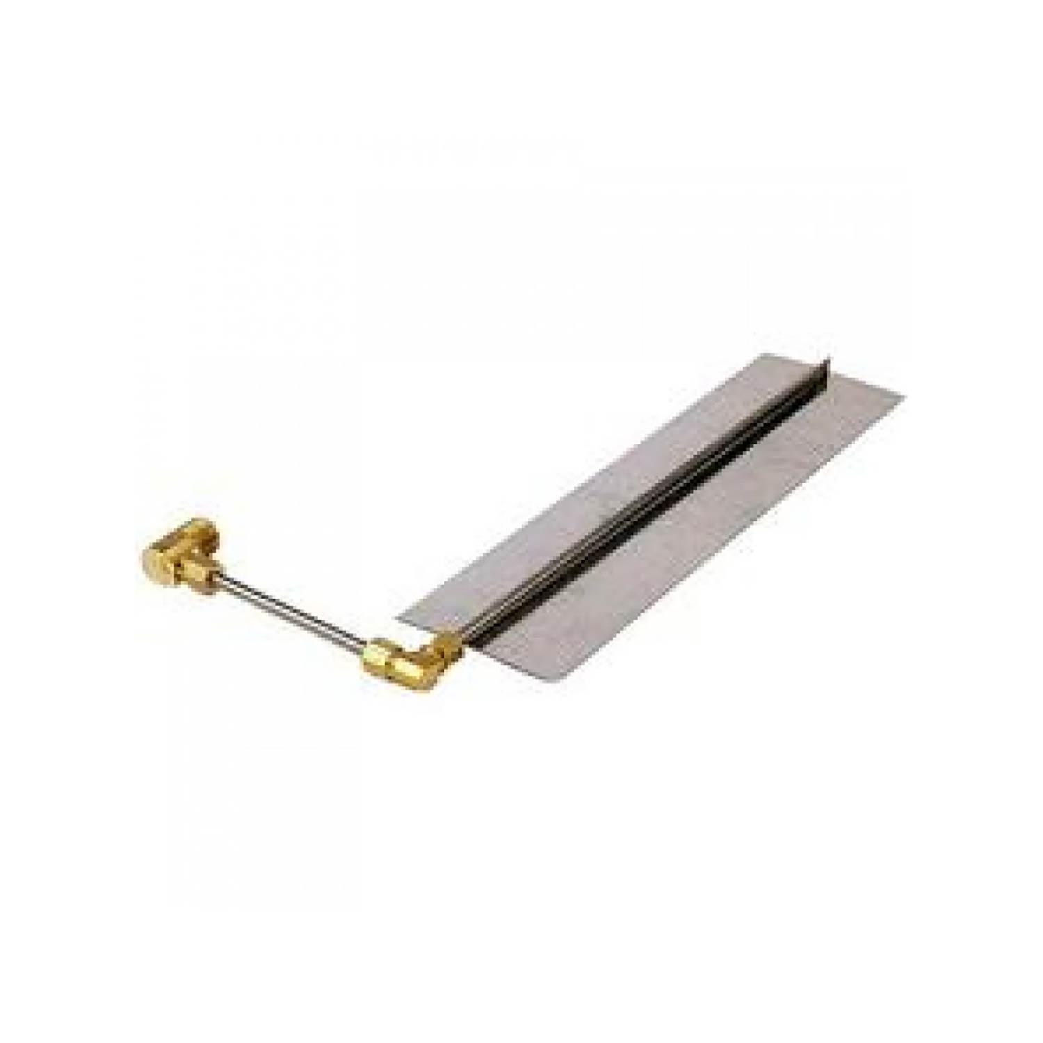 Ember booster burner with brass fittings and flat metal burner plate