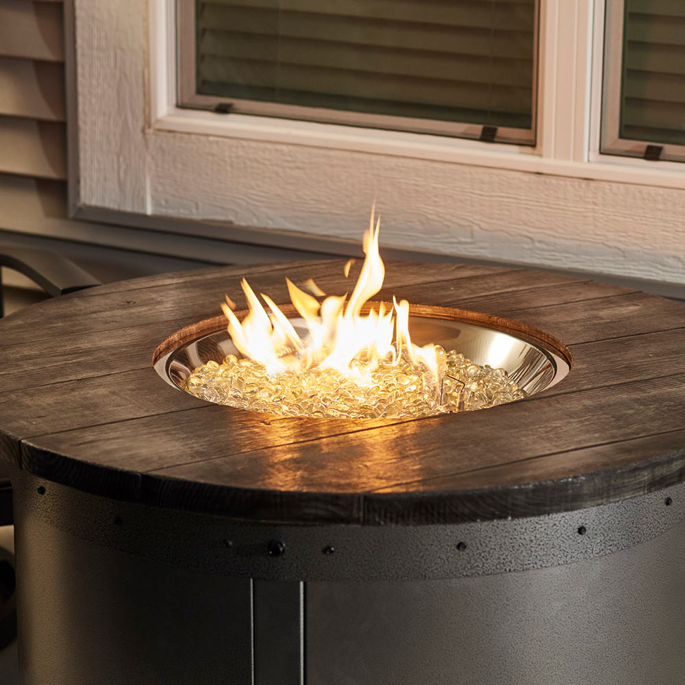 The Outdoor GreatRoom Company ED-20 Edison Round Gas Fire Pit Table, 39.5-Inches