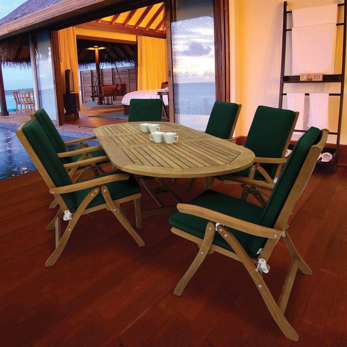Royal Teak Collection Estate Teak Reclining Chair