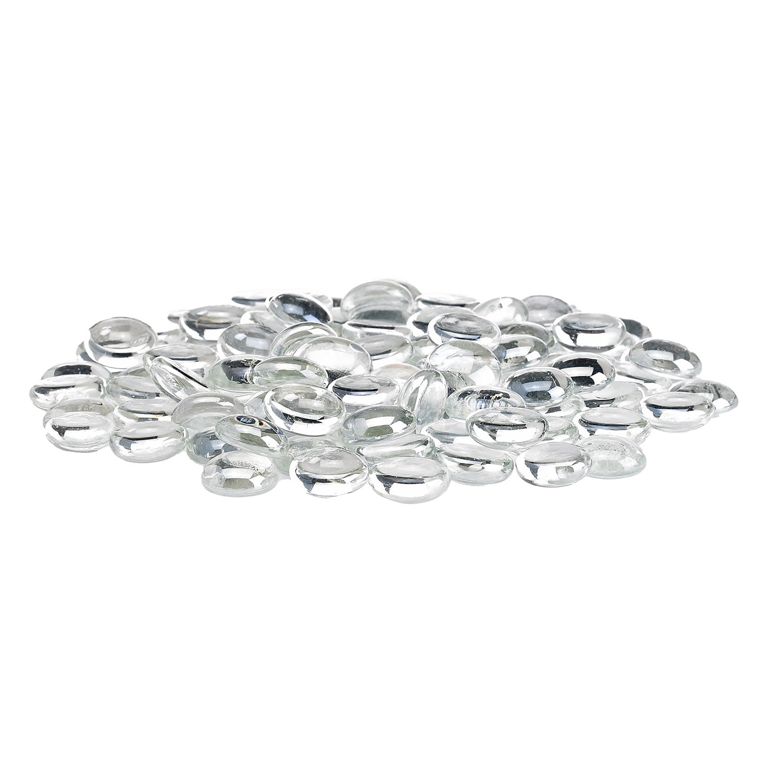 American Fire Glass 1/2-Inch Fire Glass Beads, 10 lbs, Glacier Ice