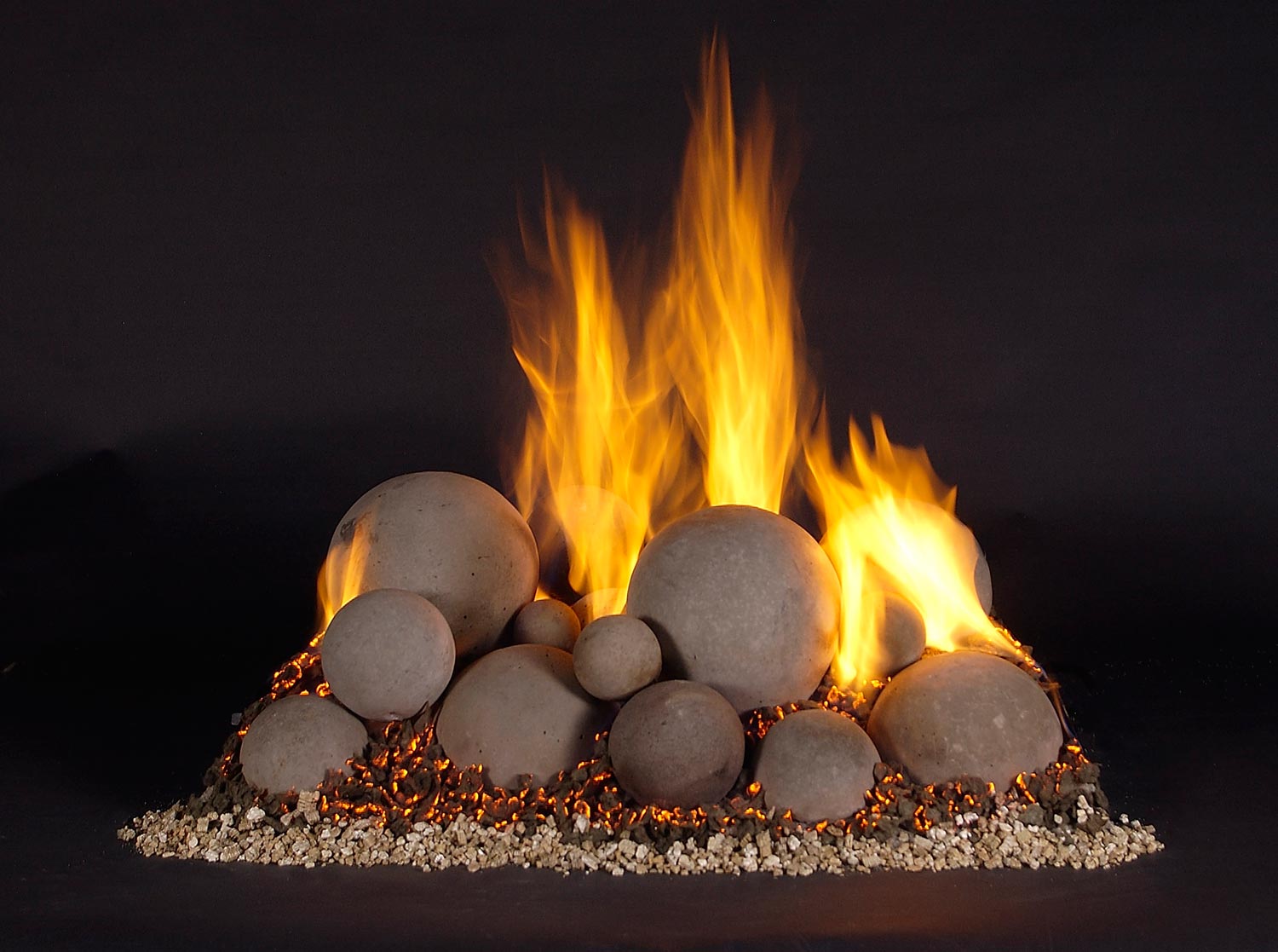 Rasmussen BALL20-A Mixed Smooth FireBalls for 20-Inch Linear Burner, 20-Piece Set