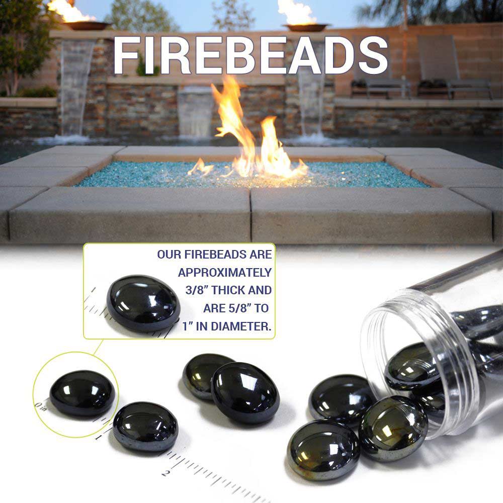 American Fire Glass 1/2-Inch Fire Glass Beads, 10 lbs, Root Beer Luster