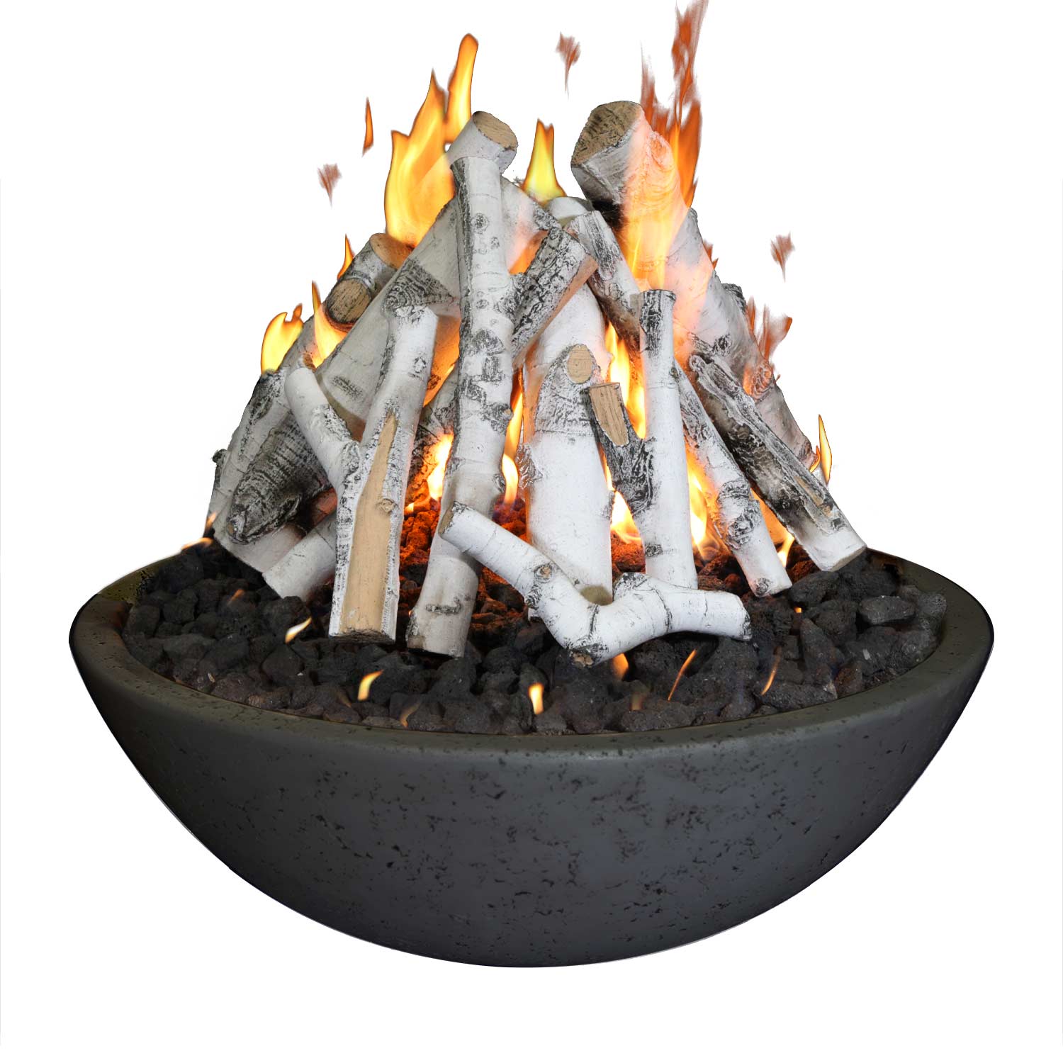 Grand Canyon FB3913TP Concrete Fire Bowl 39x13-Inch with Tee-Pee Stack