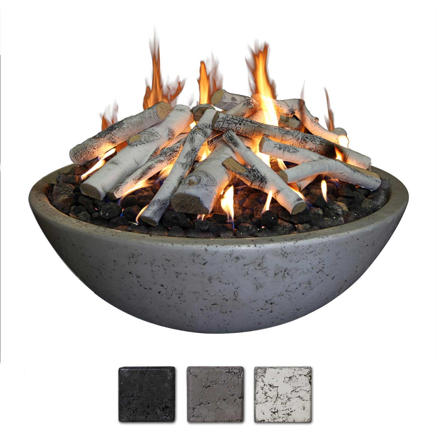 Grand Canyon FB4816FR Concrete Fire Bowl 48x16-Inch with Ring Burner