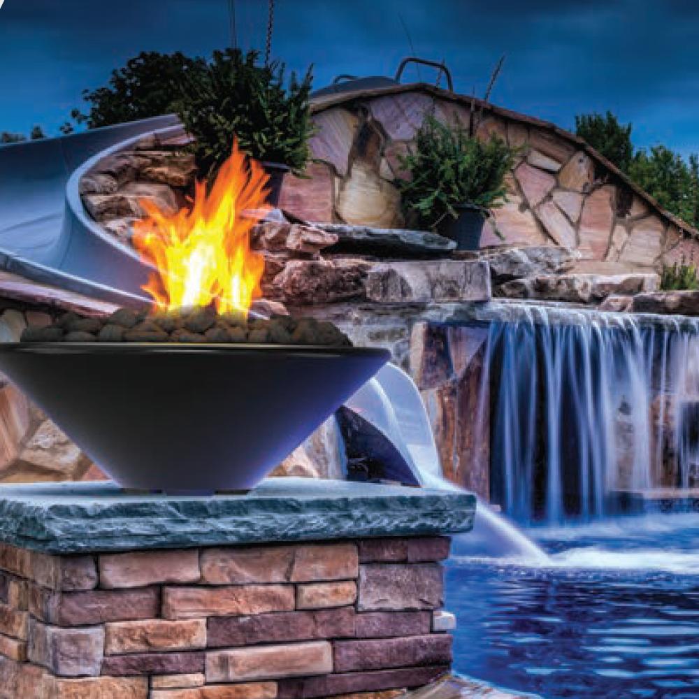 Grand Effects Essex Concrete Gas Fire Bowl