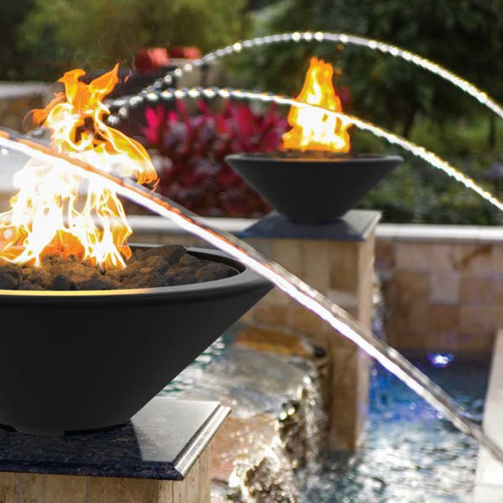 Grand Effects Essex Concrete Gas Fire Bowl