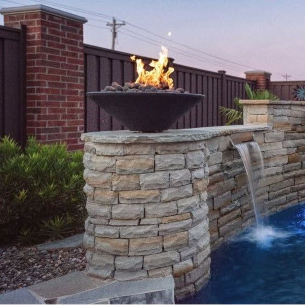 Grand Effects Essex Concrete Gas Fire Bowl