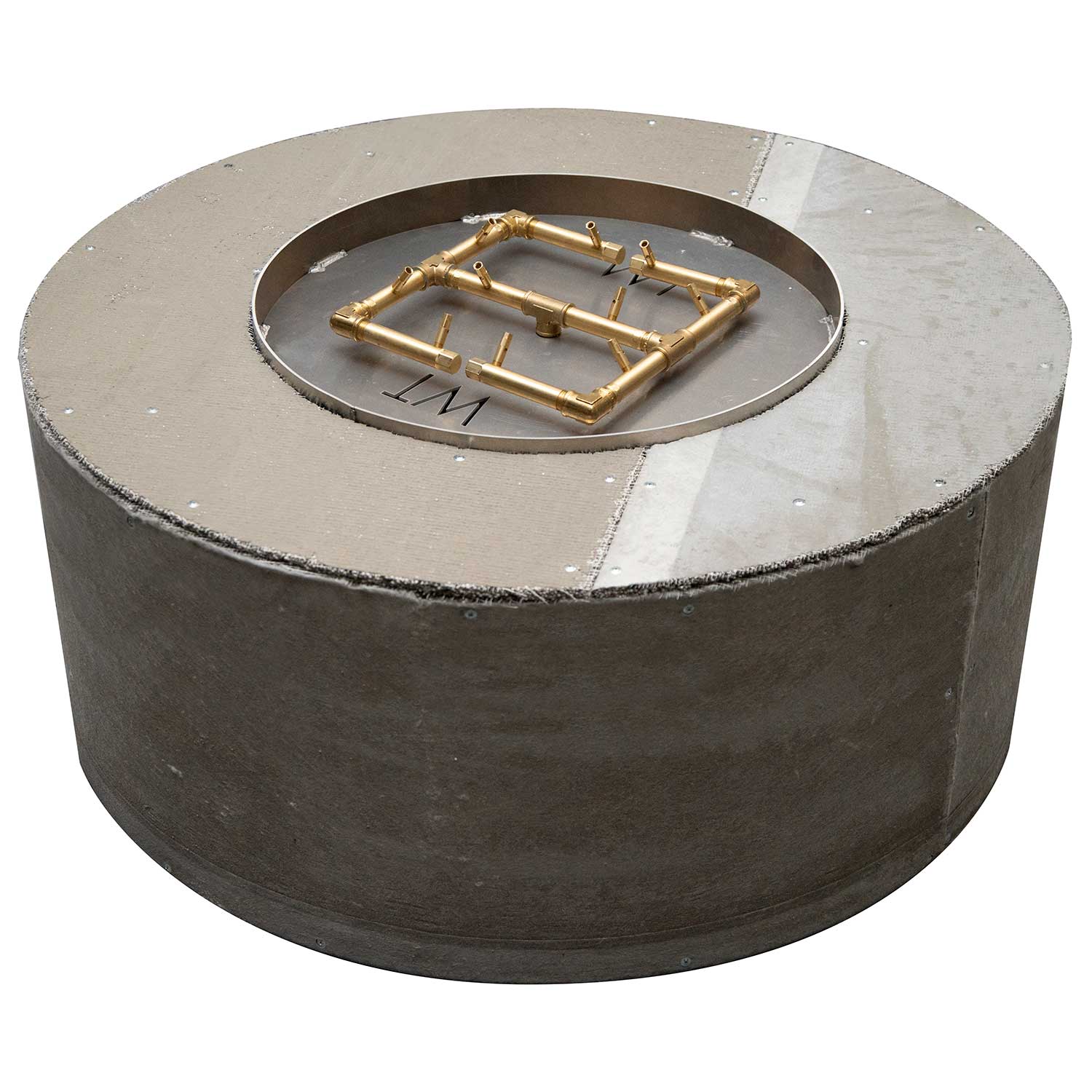 Crossfire by Warming Trends 42-Inch Round Ready-to-Finish Fire Pit Enclosure with Gas Burner Kit