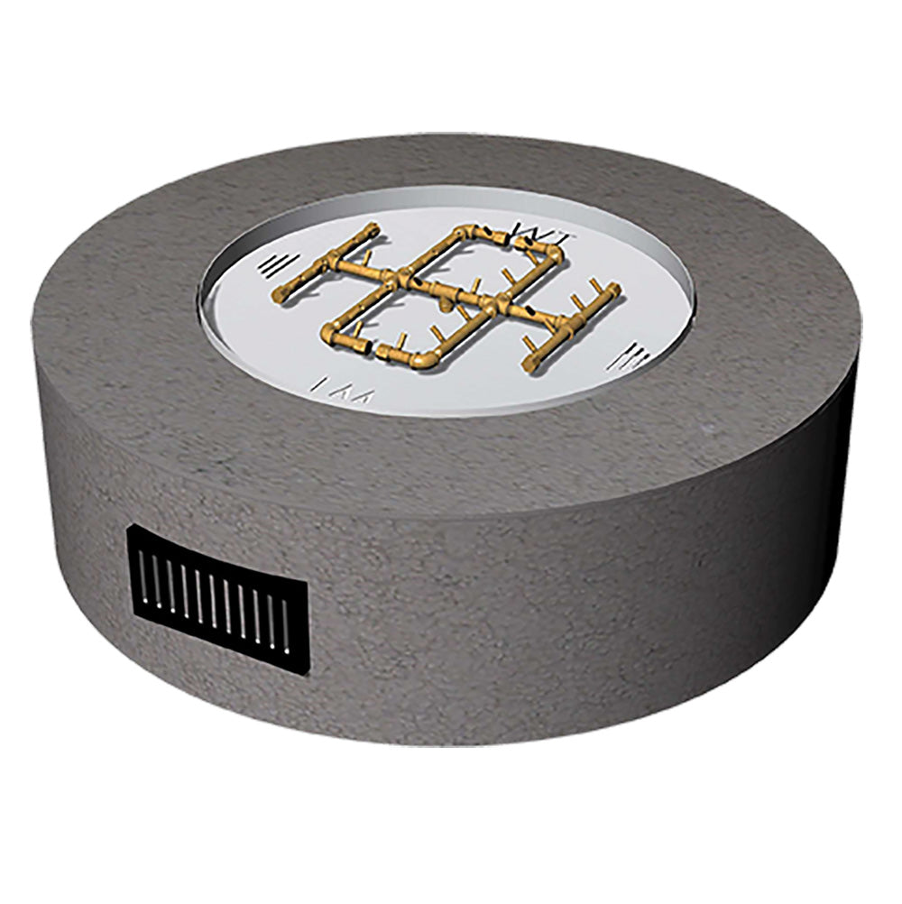 Crossfire by Warming Trends 60-Inch Round Ready-to-Finish Fire Pit Enclosure with Gas Burner Kit