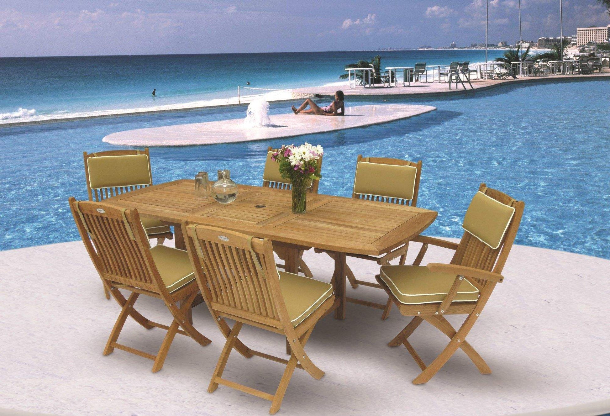 Royal Teak Collection FER Rectangular Family Expansion Teak Table