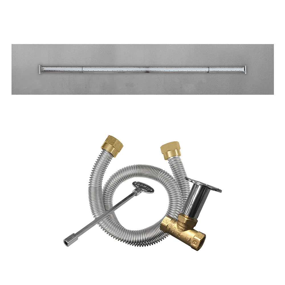 Gas fire pit ignition kit with brass fittings and black igniter rod
