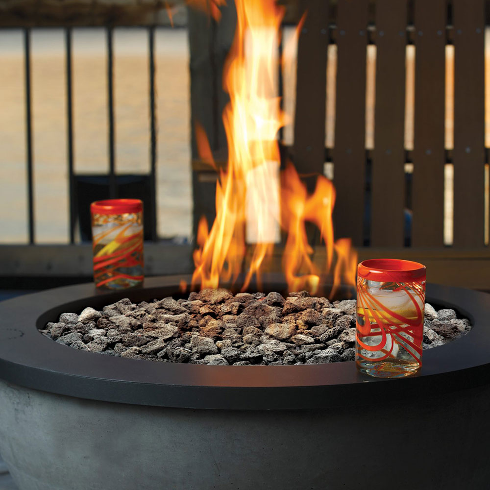 Kingsman FP2085T 20-Inch Round Push Button Spark Ignition Gas Fire Pit Burner Kit