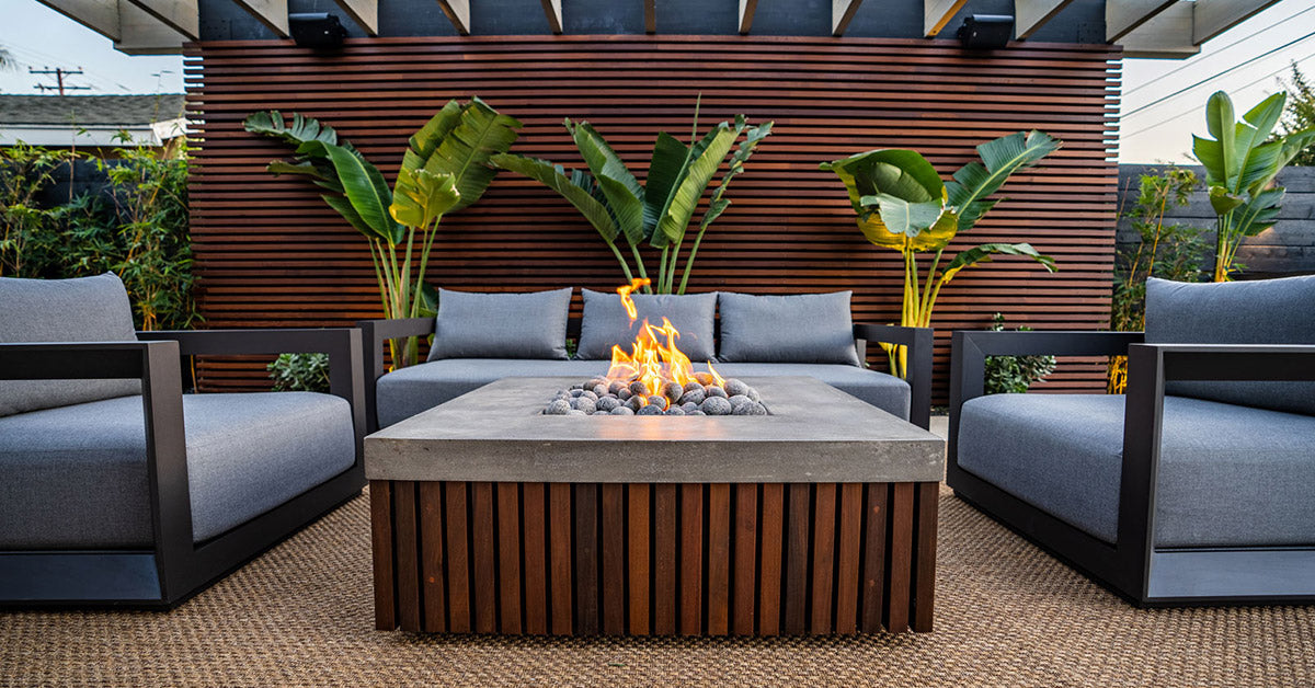 Rectangular Fire Feature Outdoor Fire Features: Fire Pits, Torches & Fireplaces – Firepits Direct