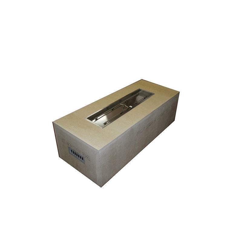 HPC Fire Rectangular 60x24-Inch Unfinished Fire Pit Enclosure for 30x12-Inch Burner Pans