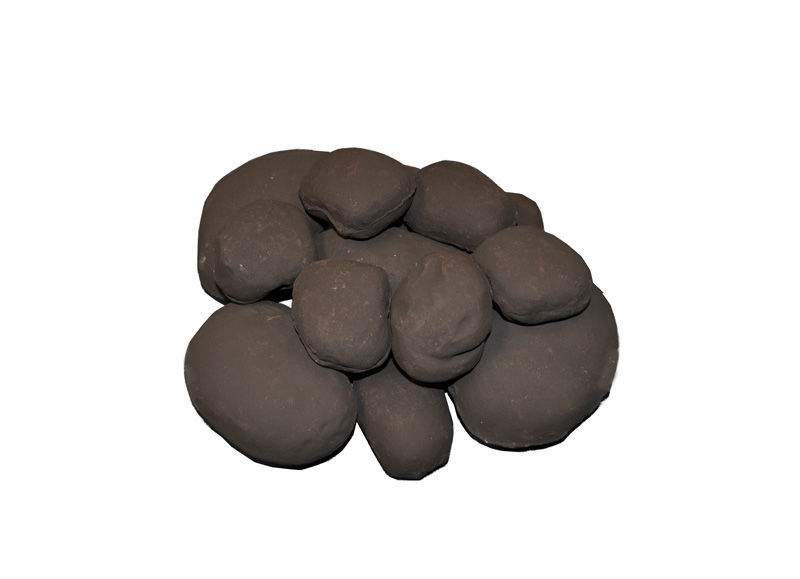 HPC Fire Black Ceramic Fiber River Rock, 1/2 Cubic Foot