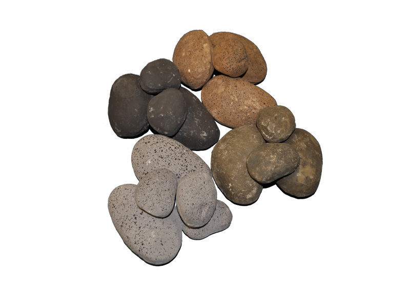 HPC Fire Multicolor Ceramic Fiber River Rock, 1/2 Cubic Foot