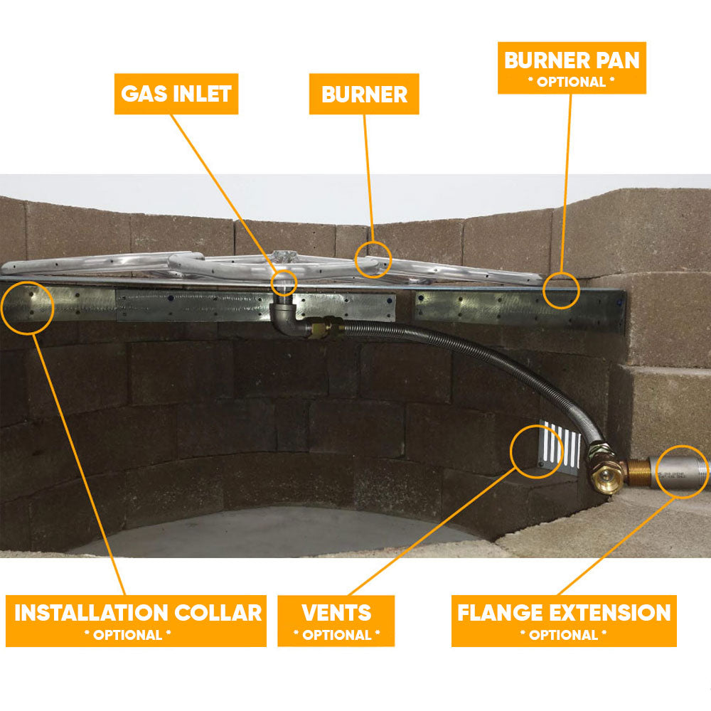 Spotix Penta HPC Match Lit Fire Pit Burner Kits