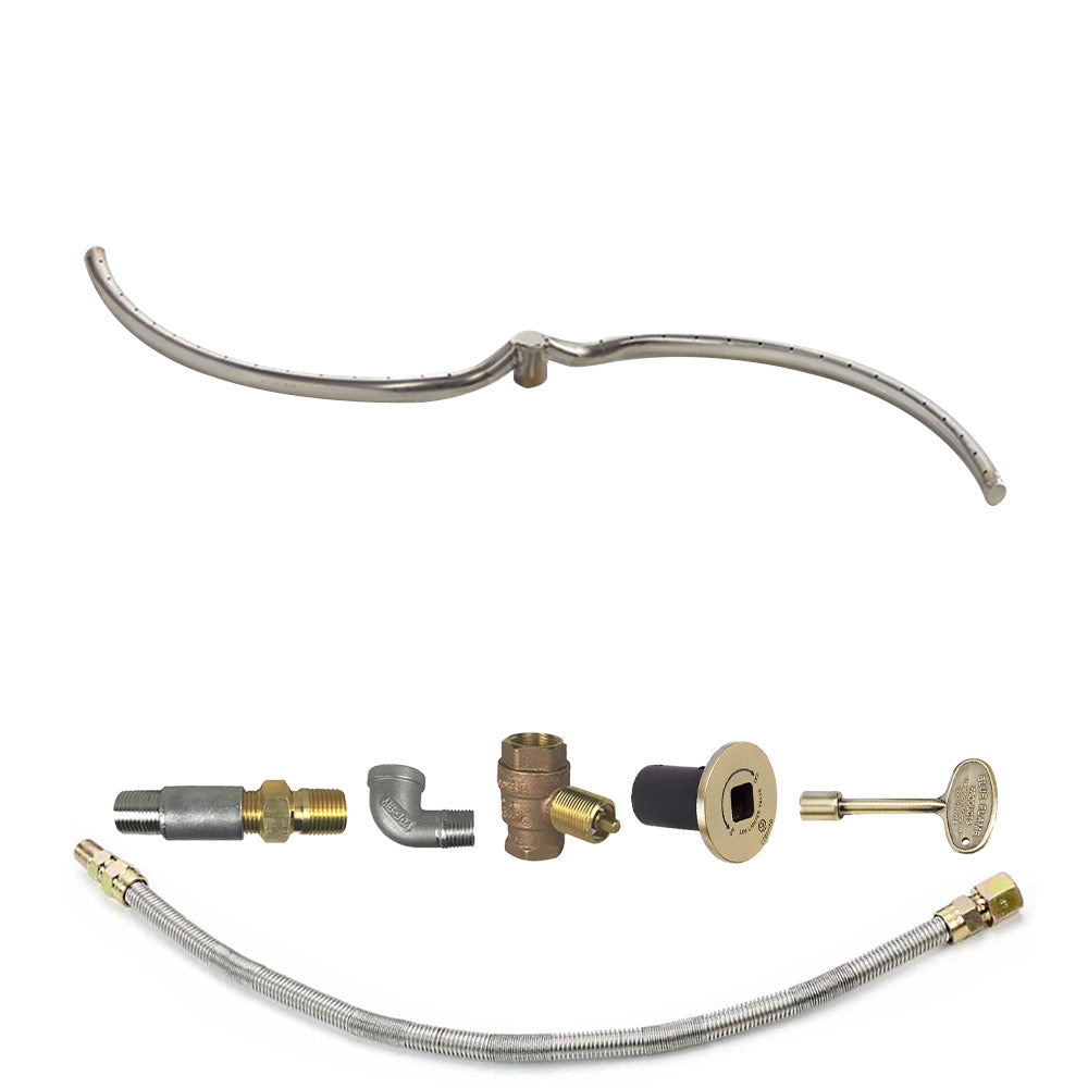 Spotix Rectangle HPC Match Lit Fire Pit S-FIRE Burner Kits