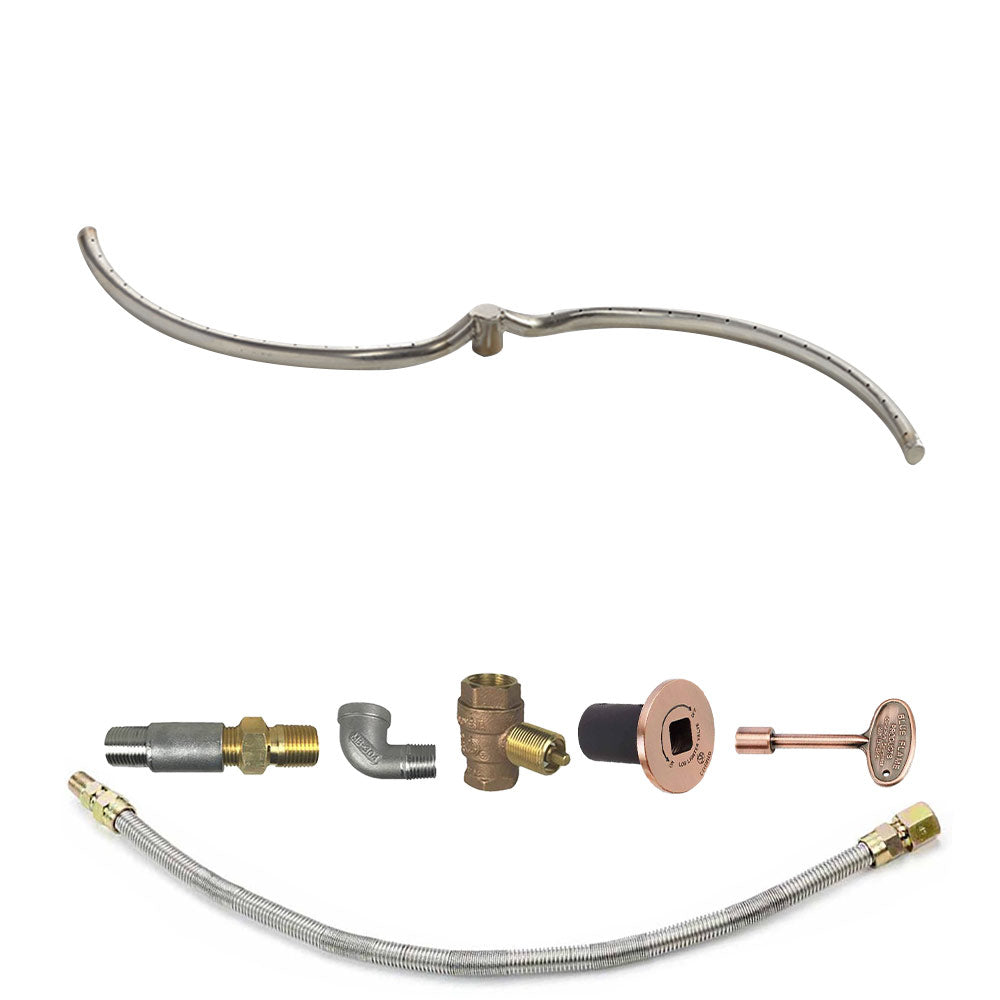 Spotix Rectangle HPC Match Lit Fire Pit S-FIRE Burner Kits