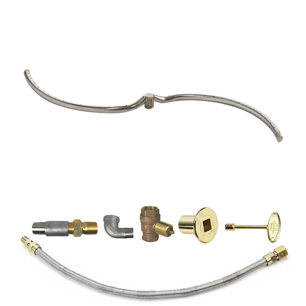 Spotix Rectangle HPC Match Lit Fire Pit S-FIRE Burner Kits