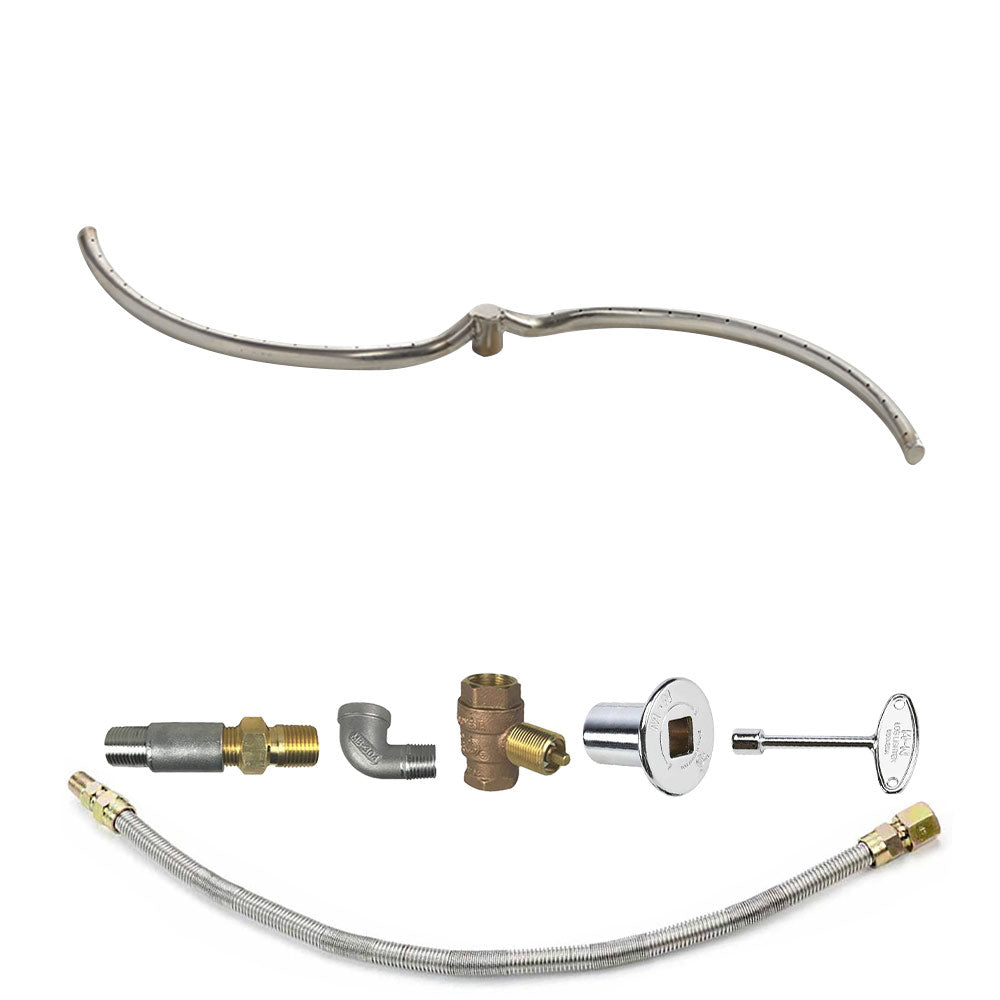 Spotix Rectangle HPC Match Lit Fire Pit S-FIRE Burner Kits