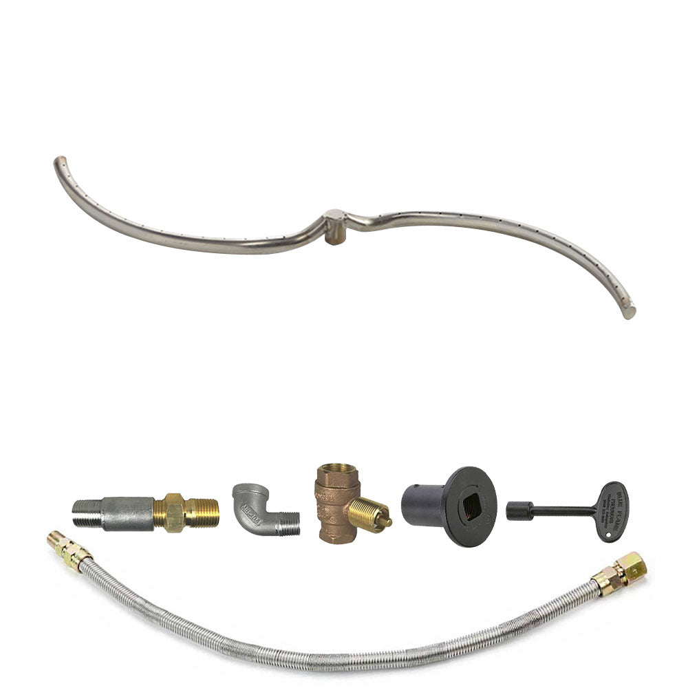 Spotix Rectangle HPC Match Lit Fire Pit S-FIRE Burner Kits