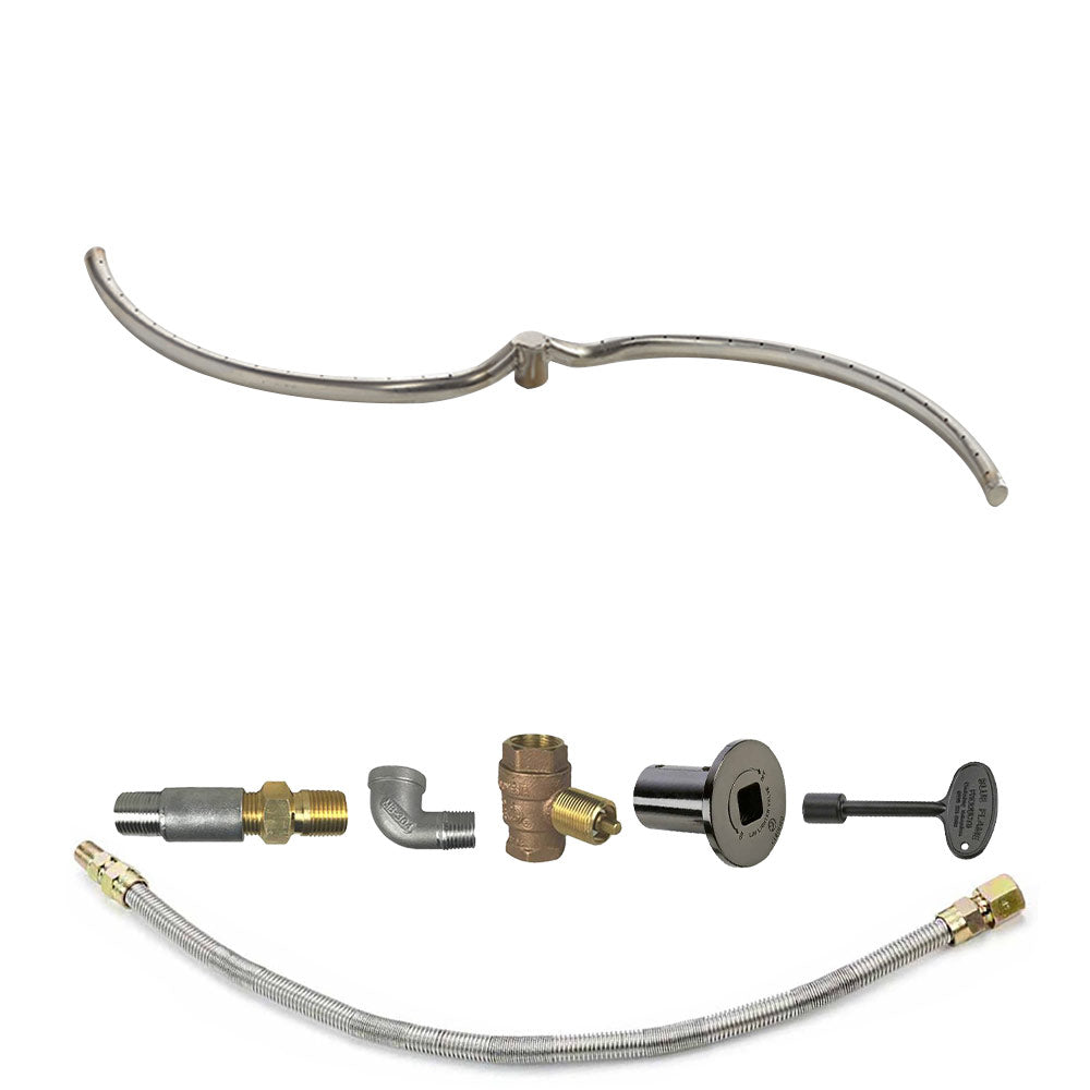 Spotix Rectangle HPC Match Lit Fire Pit S-FIRE Burner Kits