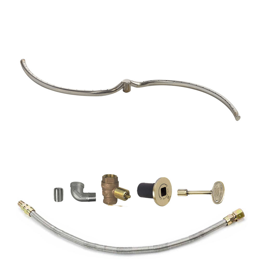 Spotix Rectangle HPC Match Lit Fire Pit S-FIRE Burner Kits