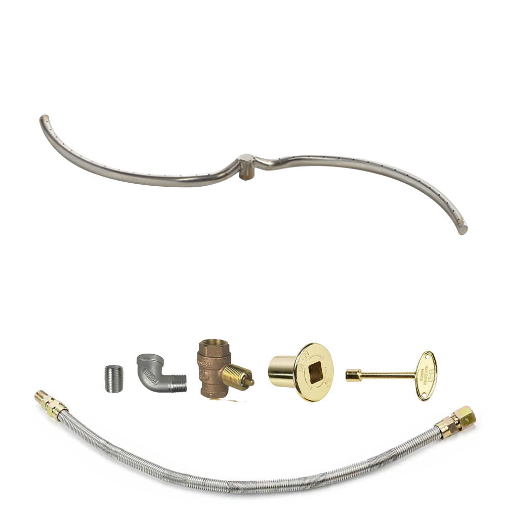 Spotix Rectangle HPC Match Lit Fire Pit S-FIRE Burner Kits