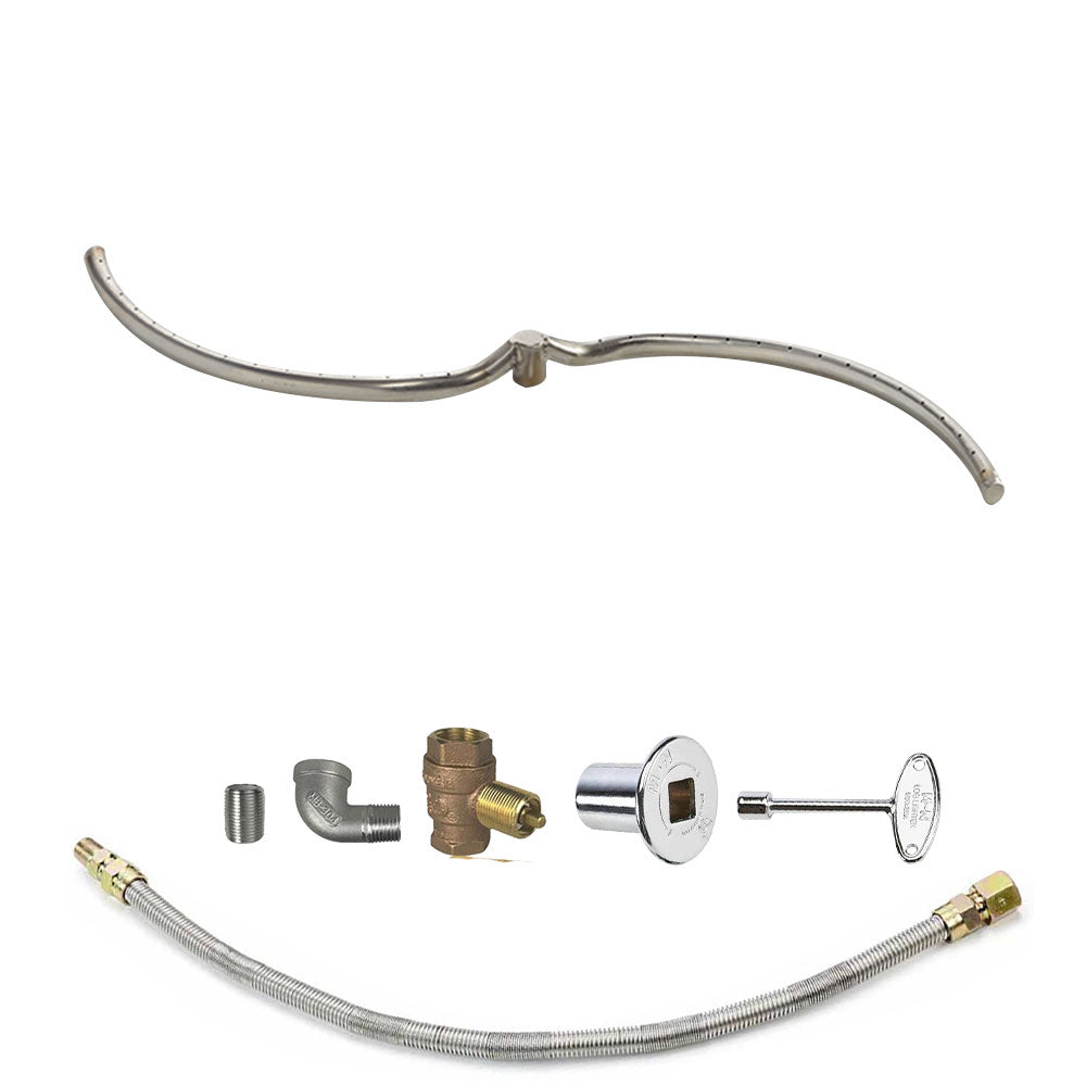 Spotix Rectangle HPC Match Lit Fire Pit S-FIRE Burner Kits