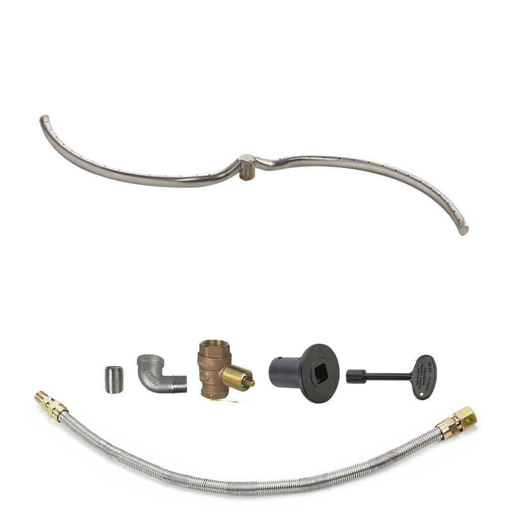 Spotix Rectangle HPC Match Lit Fire Pit S-FIRE Burner Kits