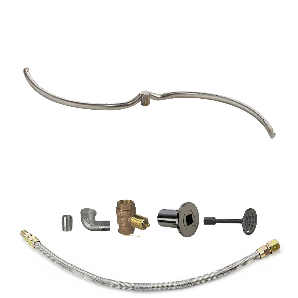 Spotix Rectangle HPC Match Lit Fire Pit S-FIRE Burner Kits