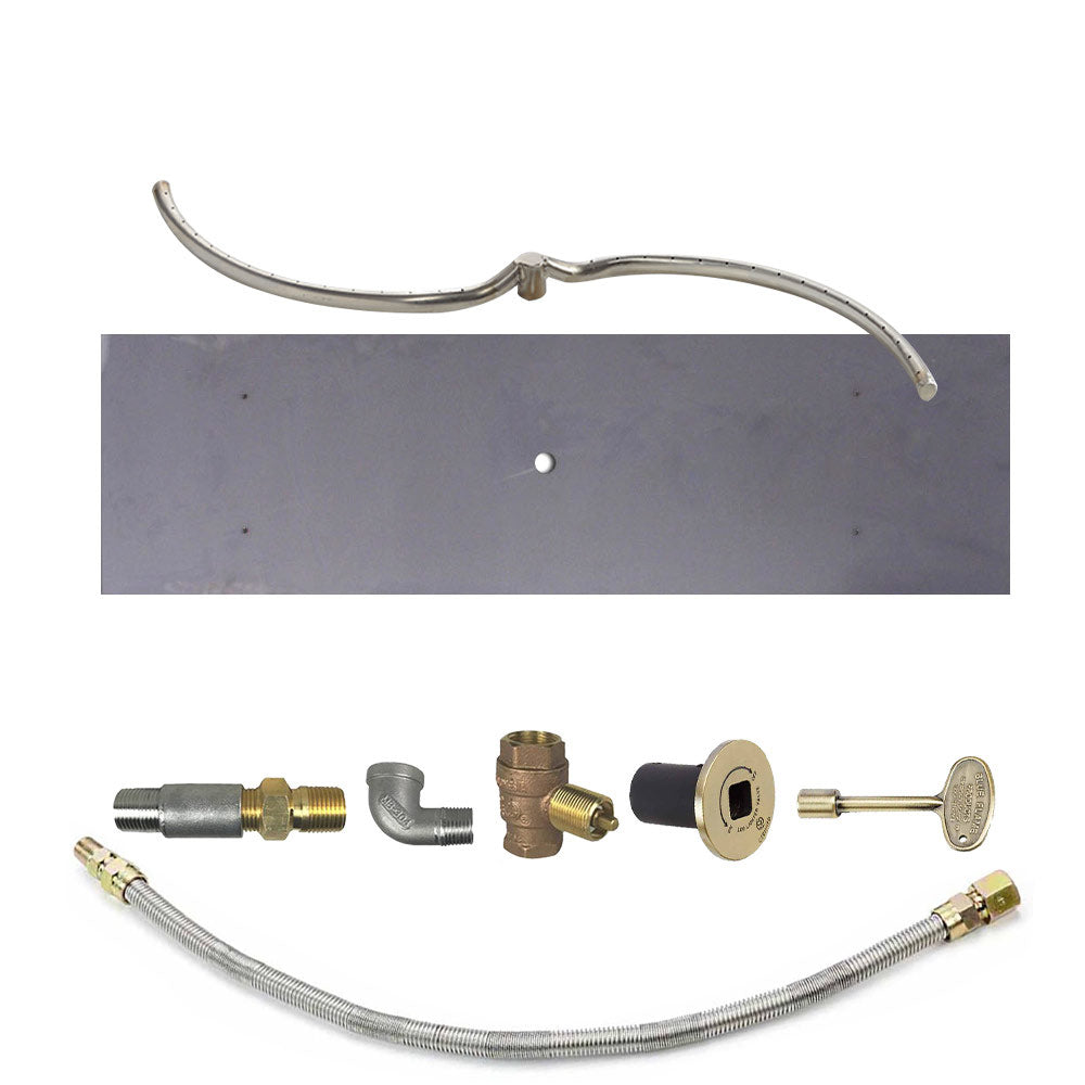 Spotix Rectangle HPC Match Lit Fire Pit S-FIRE Burner Kits