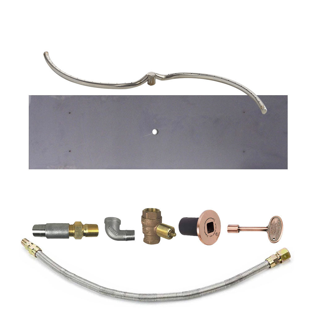 Spotix Rectangle HPC Match Lit Fire Pit S-FIRE Burner Kits